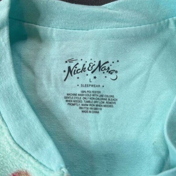 Nick & Nora Adult Teen Unisex Fleece One Piece Sock Monkeys Pajama Size L NWT - Picture 9 of 12